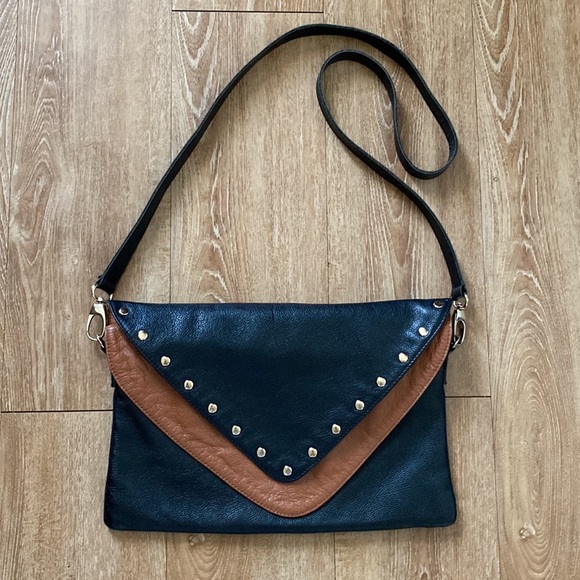 B-Low The Belt Leather Studded Envelope Crossbody - Picture 4 of 13